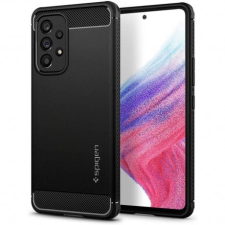Spigen Rugged Armor szilikon tok Samsung Galaxy A53 5G, fekete tok és táska