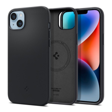 Spigen Silicone Fit Mag Apple iPhone 14 Black MagSafe tok, fekete tok és táska