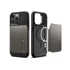 Spigen Slim Armor Apple iPhone 14 Pro Max MagSafe Hátlapvédő tok - Szürke tok és táska