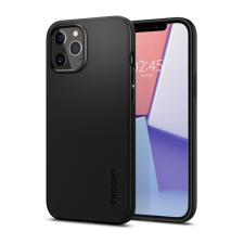 Spigen Thin Fit  Apple iPhone 12 Pro Max Black tok, fekete tok és táska
