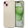 Spigen THIN FIT műanyag telefonvédő (matt, ultravékony, kameravédő) BÉZS Apple iPhone 15 Plus (ACS06642) (ACS06642)