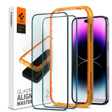 Spigen tR Align Master 2 Pack, FC fekete - iPhone 14 Pro Max, AGL05204 mobiltelefon kellék