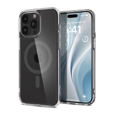 Spigen ULTRA HYBRID MAG műanyag telefonvédő (közepesen ütésálló, légpárnás keret, Magsafe kompatibilis) SZÜRKE Apple iPhone 15 Pro Max tok és táska