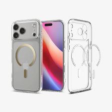 Spigen Ultra Hybrid Magfit tok Apple iPhone 17 Pro átlátszó-arany tok és táska