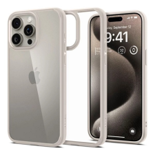 Spigen ULTRA HYBRID műanyag telefonvédő (ütésállóság, légpárnás keret) TITÁN Apple iPhone 15 Pro tok és táska