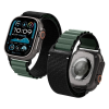 Spigen WBF1 BAND Apple Watch szíj 8/9/10/11/SE/ULTRA készülékhez (44/45/46/49 mm) fekete/zöld