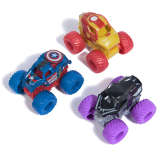 Spin Master 6070229 Monster Jam Marvel mini szörnyteherautók 3 db autópálya és játékautó