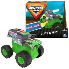 Spin Master Monster jam - click & flip: grave digger hátrahúzhatós kisautó autópálya és játékautó