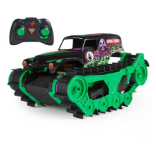 Spin Master Monster Jam Grave Digger Trax távirányítós tank - Fekete/Zöld autópálya és játékautó