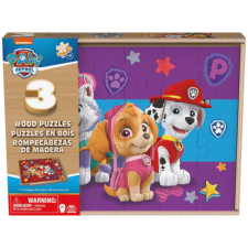 SPINMASTER Mancs Őrjárat: 3db-os fa puzzle csomag 24db-os puzzle kirakókkal puzzle, kirakós