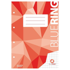  Spirálfüzet A4, 70lap, perforált lyukasztott Bluering® kockás füzet