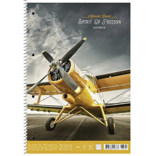  Spirálfüzet, A4, kockás, 80 lap, SHKOLYARYK "Spirit of Freedom", vegyes füzet