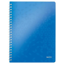  Spirálfüzet, A4, vonalas, 80 lap, LEITZ &quot;Wow&quot;, kék füzet