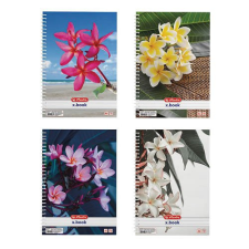 Spirálfüzet A/4 70 lap vonalas Flower füzet
