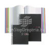 Spirálfüzet A/4 8x25lap kockás PP borító
