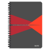  Spirálfüzet A/5 kockás Office PP borítóval piros