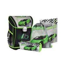 Spirit : Cool Racer Monster sportautós ergonomikus iskolatáska, hátizsák 4 db-os szett iskolatáska