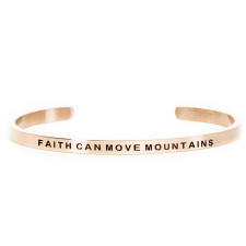 Spirit Gift FAITH CAN MOVE MOUNTAINS karkötő - Rose gold karkötő
