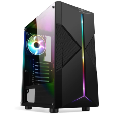 Spirit of Gamer Clone 3 RGB táp nélküli ablakos ház fekete (8001RA) (8001RA) számítógép ház