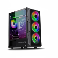 Spirit of Gamer Rogue 7 táp nélküli ablakos mATX ház fekete (8303RA) (8303RA) számítógép ház