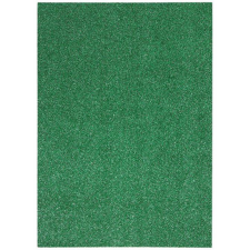 Spirit : Öntapadós csillámos dekorációs habszivacs lap mélyzöld színben A/4 1db kreatív és készségfejlesztő