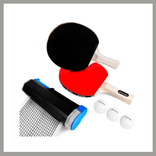 Spokey Pingpong szett – 2 ütő + 3 labda + felcsíptethető háló 928663 asztalitenisz