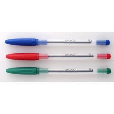 Spoko 0115 golyóstoll kék, műanyag, kupakos eldobható toll