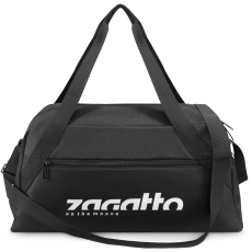  Sport/utazótáska, Zagatto®, Fekete, Univerzális, Unisex, Multifunkcionális, Dupla cipzár, Vízálló, Elülső zseb cipzárral, Állítható vállpánt, Könnyű, Tágas, Nylon/poliészter, 45x25x20 cm, FIT