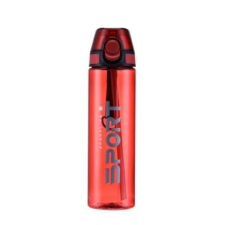 SportLife polikarbonát ivópalack, BPA mentes, ivócsőrös kulacs, 550 ml, piros kulacs, kulacstartó