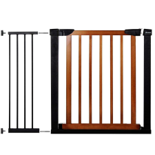 Springos állítható Biztonsági rács 75-110cm #fekete-barna bababiztonság