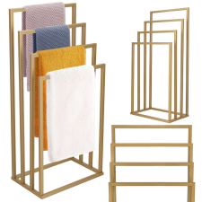 Springos fém Törölközőtartó 94x45x29cm - arany fürdőszoba kiegészítő