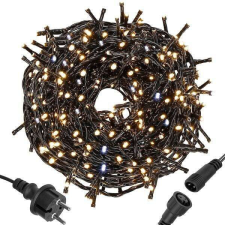 Springos Karácsonyfa égősor 500 LED, 40m karácsonyi fények IP44, meleg+hideg fehér karácsonyfa izzósor
