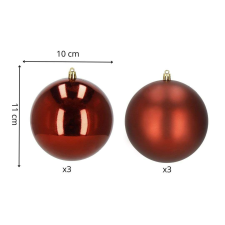 Springos Karácsonyfa gömbök 10 cm 6 db. karácsonyfadísz