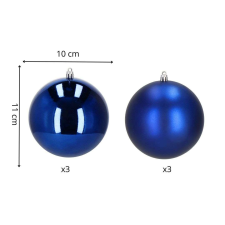 Springos Karácsonyfa gömbök 10 cm 6 db. karácsonyfadísz