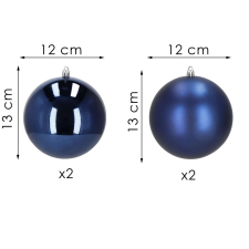 Springos Karácsonyfa gömbök 12 cm 4 db. karácsonyfadísz