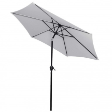 Springos Kerti napernyő, vízálló, dönthető, 260 cm, világosszürke kerti bútor