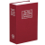 Springos Könyv alakú széf, piros, 26,5x20x6,5 cm-es széf