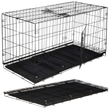 Springos összecsukható állatketrec, kennel 130 x 60 x 70 cm szállítóbox, fekhely kutyáknak