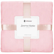 Springos Rózsaszín poliészter takaró 150x200cm 350gsm lakástextília