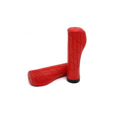 Spyral City ergonomikus, bilincses markolat, fekete alu bilinccsel, 130mm, piros kerékpár kormány