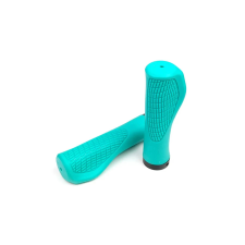 Spyral City ergonomikus, bilincses markolat, fekete alu bilinccsel, 130mm, türkizkék kerékpár kormány