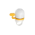 Spyral Eggs pengetős csengő, 34 mm, sárga