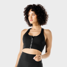 SQUATWOLF Zip Up Sports Bra Black női edzőruha