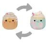 SQUISHMALLOWS Kifordítható 2 az 1-ben Squishmallows 13 cm - Kelen a szivárványos frappé és Rease a fahéjas csiga