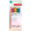 STABILO Akvarell ceruza készlet, STABILO "Aquacolor Pastellove", 12 különböző szín