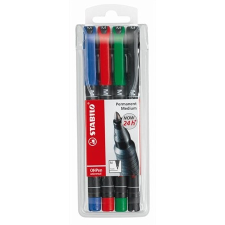 STABILO Alkoholos marker készlet, 1 mm,  "OHPen M", 4 különböző szín filctoll, marker