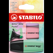 STABILO BOSS MINI Pastel Szett, 3 szín (lila, púderrózsaszín, mentazöld) (4006381616904) filctoll, marker