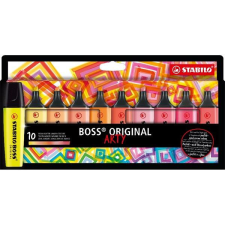  STABILO BOSS ORIGINAL ARTY meleg színek 10 db/csomag szövegkielemő készlet filctoll, marker