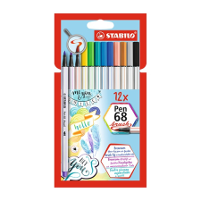 STABILO Ecsetfilc stabilo pen 68 brush 12 db-os készlet filctoll, marker