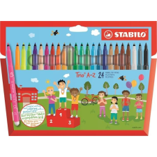 STABILO Filctoll készlet, 0,7 mm, STABILO "Trio A-Z", 24 különböző szín filctoll, marker
